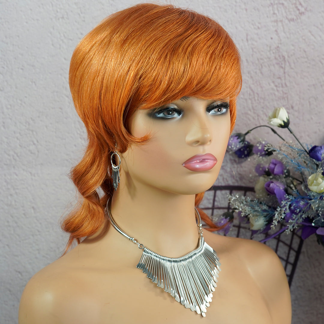 Machine made pixie cut wig--CX019-#350---RMB 83