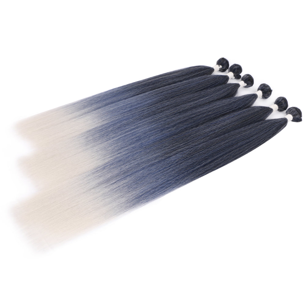 Synthetic Yaki six piece set hair weft-3