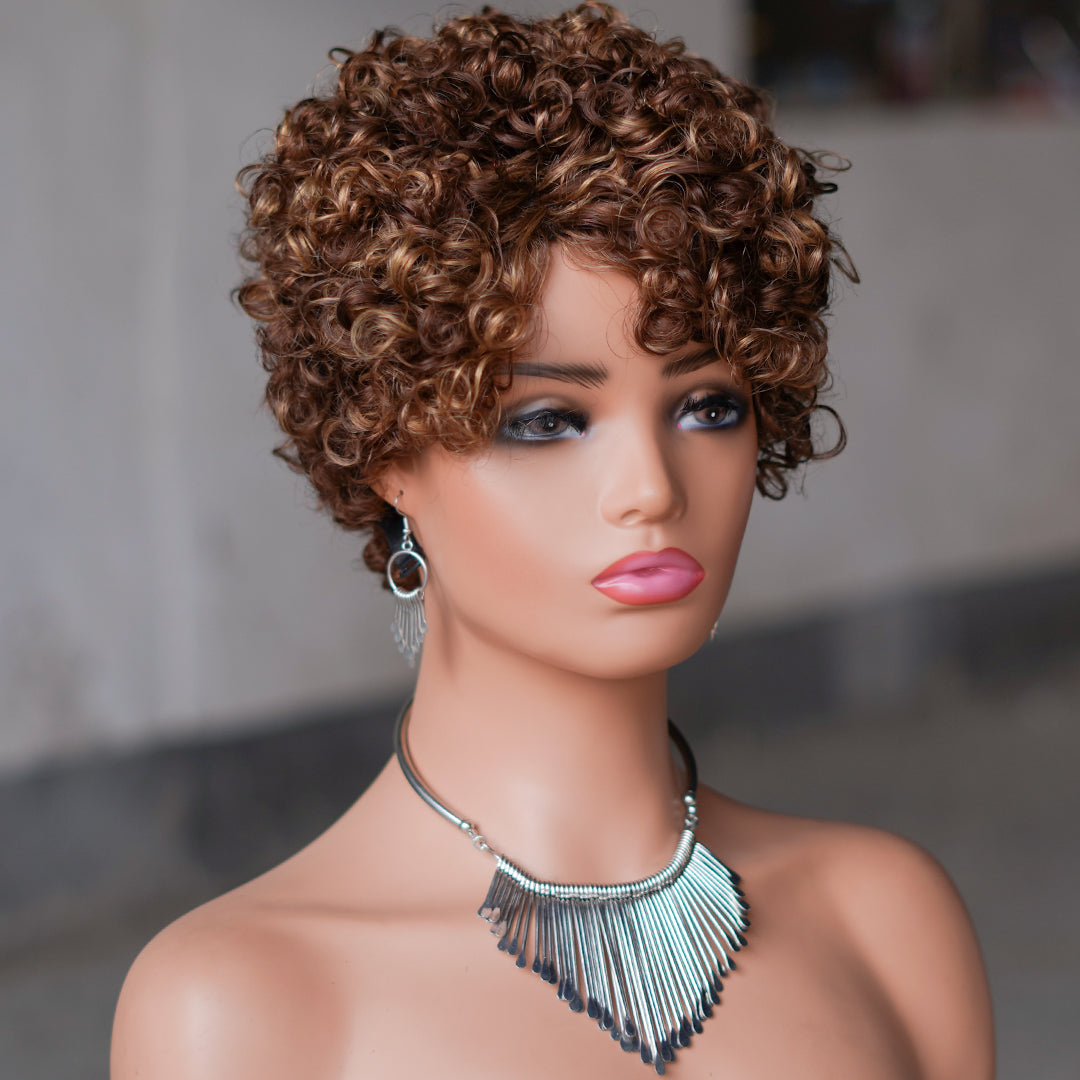 Machine made pixie cut wig---JK9042-#427 ---RMB 83