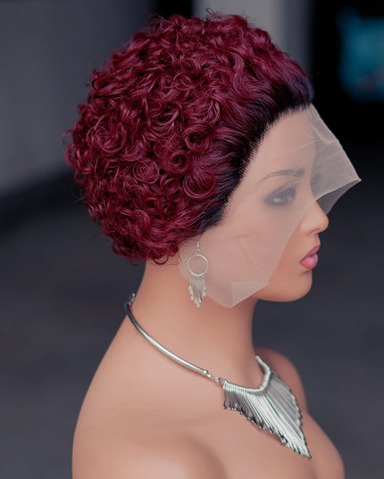 Pixie Cut Wig 13*1 lace part ---JK2016---T1B/99#---buy 1 get 2