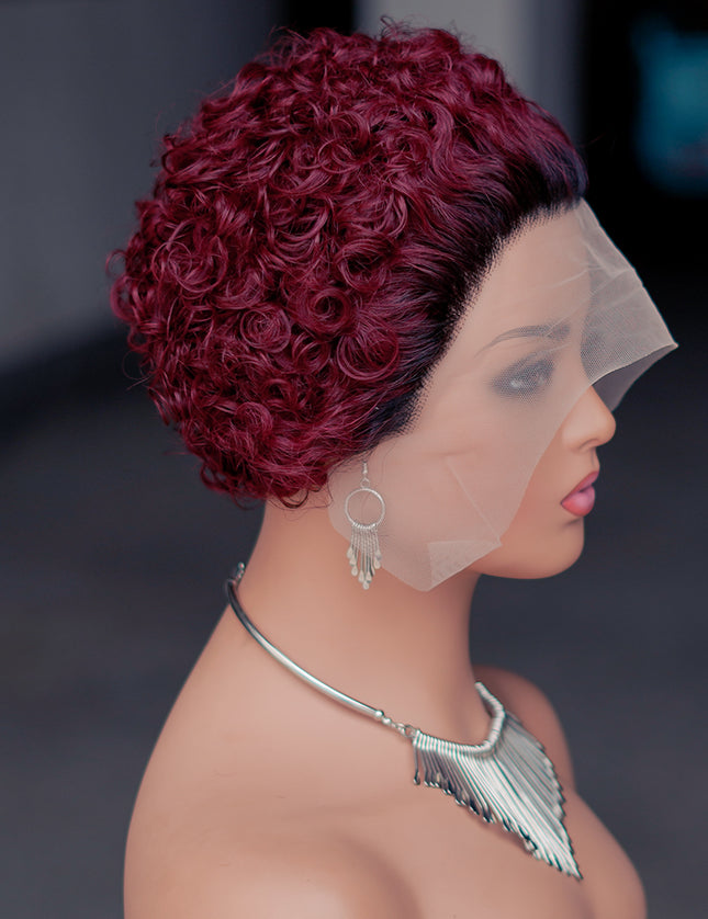 Pixie Cut Wig 13*1 lace part ---JK2016---T1B/99#---buy 1 get 2