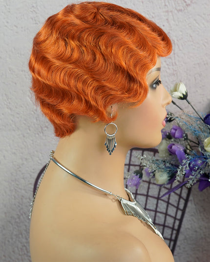 Machine made pixie cut wig---JK9012---#350---pay 1 get 2
