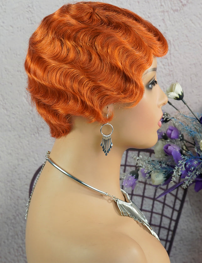 Machine made pixie cut wig---JK9012---#350---pay 1 get 2