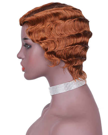 Machine made pixie cut wig---JK9012---#30---pay 1 get 2