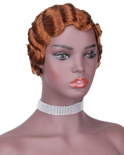 Machine made pixie cut wig---JK9012---#30---pay 1 get 2
