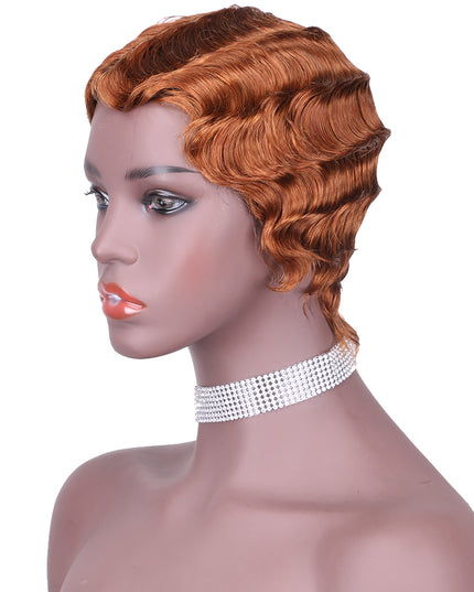 Machine made pixie cut wig---JK9012---#30---pay 1 get 2