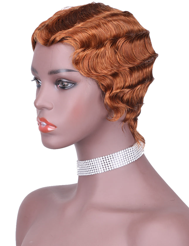 Machine made pixie cut wig---JK9012---#30---pay 1 get 2