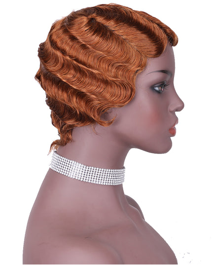 Machine made pixie cut wig---JK9012---#30---pay 1 get 2
