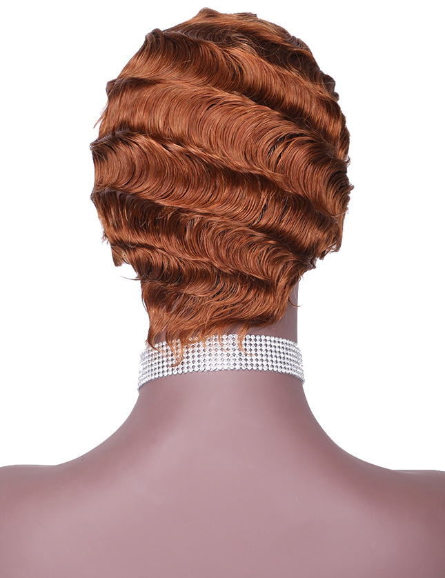 Machine made pixie cut wig---JK9012---#30---pay 1 get 2