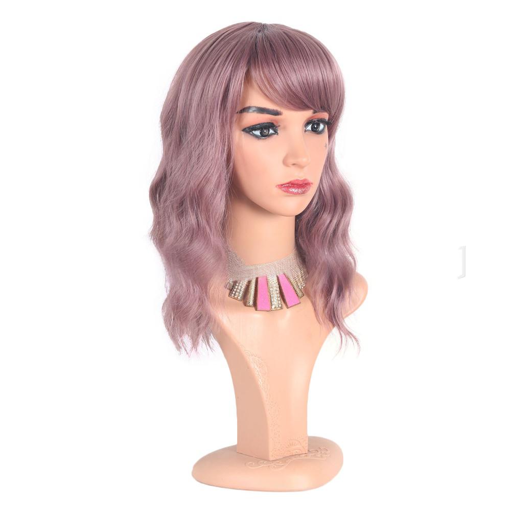 Cosplay fiber wig with a bang