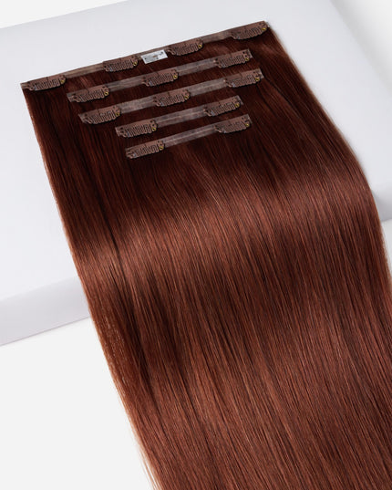 PU clip hair extensions--- # purple color