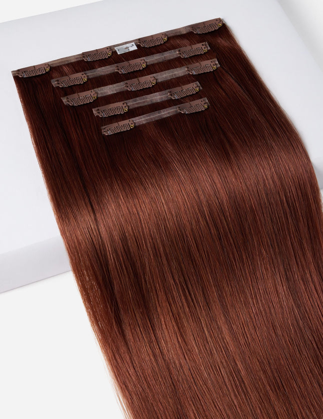 PU clip hair extensions--- # purple color
