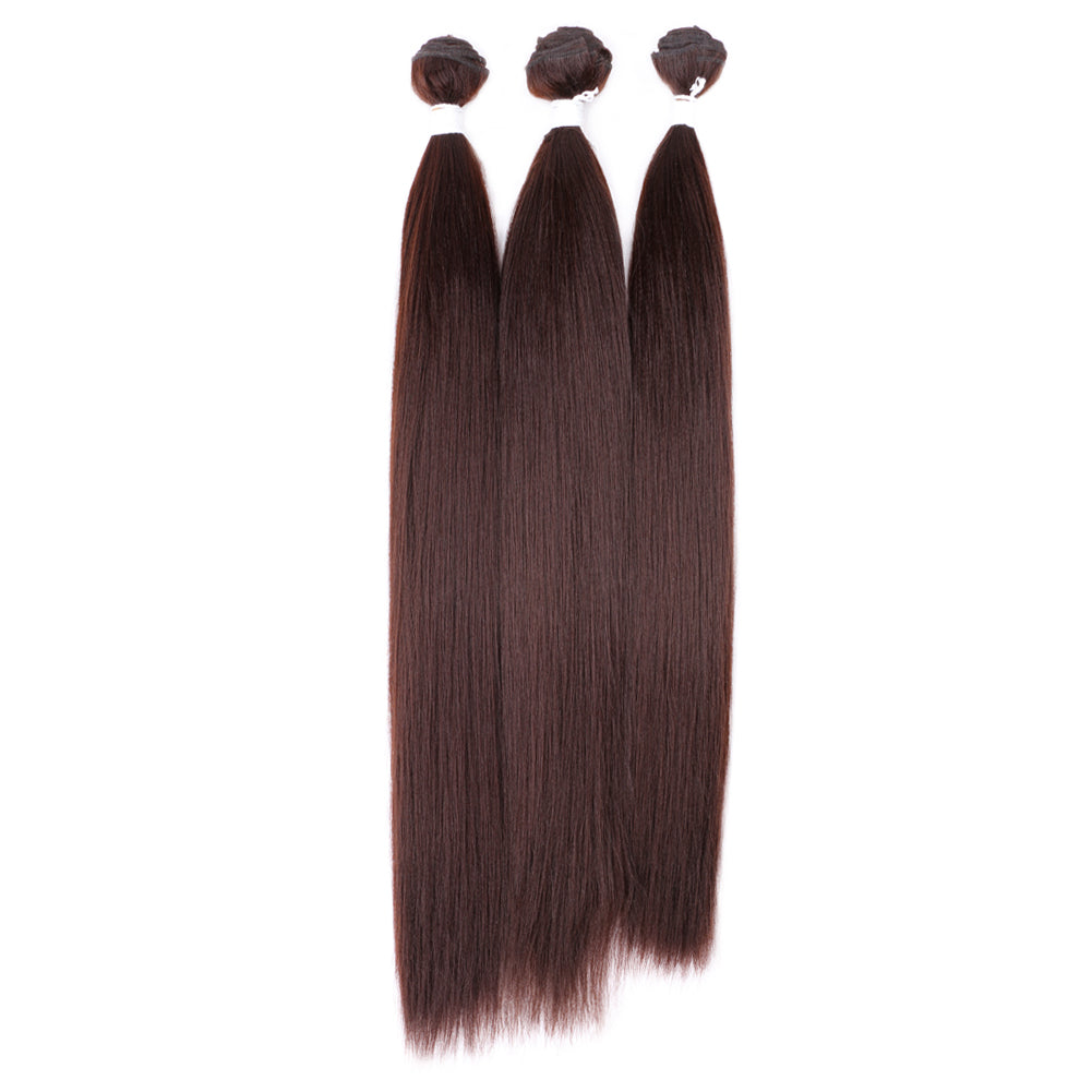 Long fiber straight hair weft 3 pcs -1