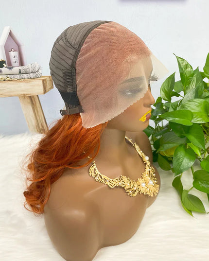 Loose wave ginger color #350 lace Frontal 13x4 density Virgin Human Hair Wig 15A