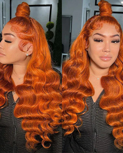 Body-wave ginger Lace Frontal 13x4 Virgin Human Hair Wig 15A