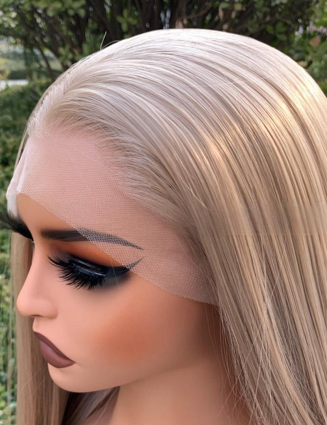 Synthetic lace frontal color wig straight---13*4--- beige color--pay 1 get 2