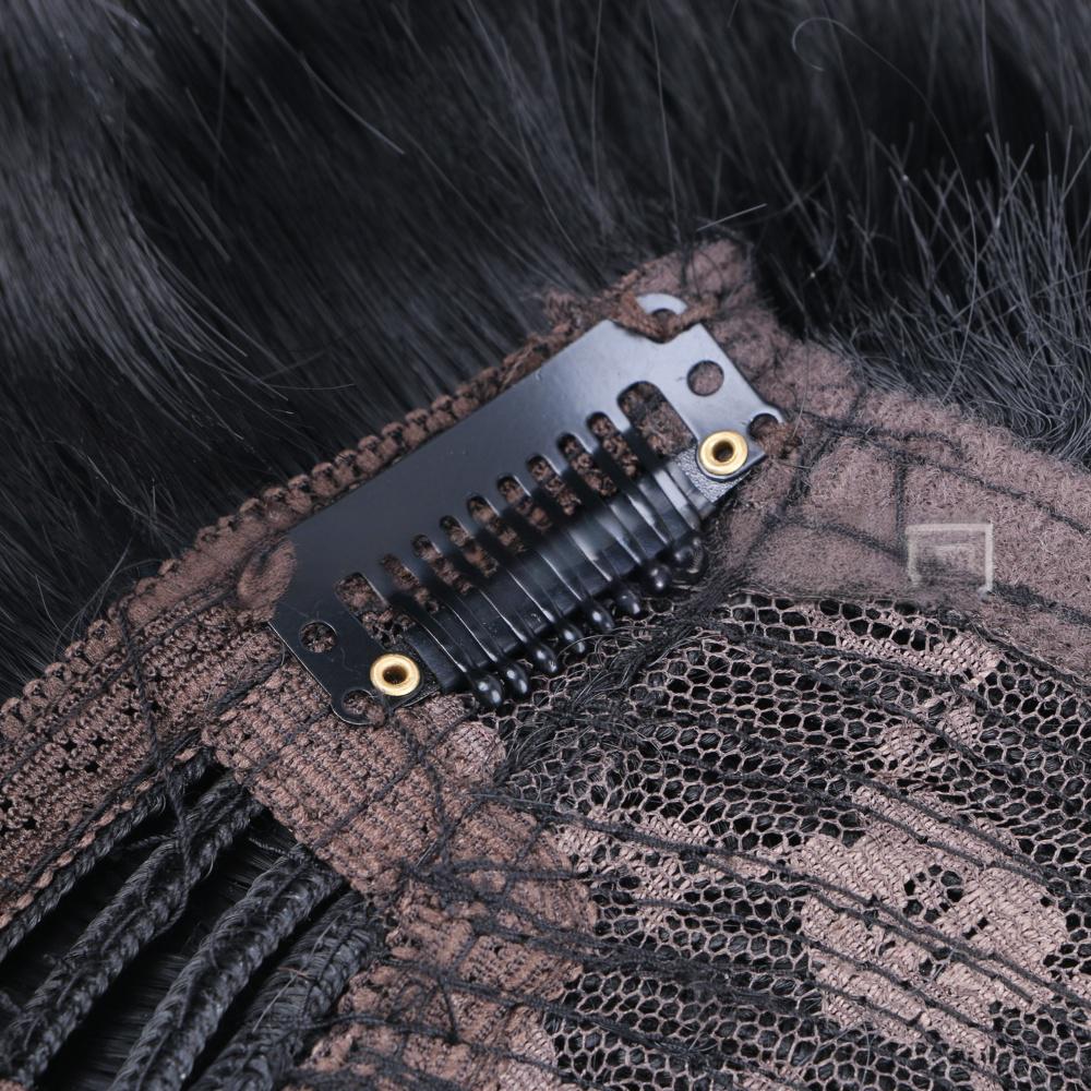Fiber Short fluffy hair bag black color