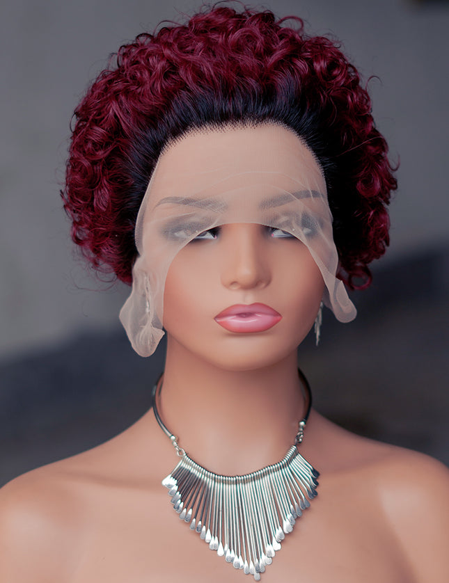 Pixie Cut Wig 13*1 lace part ---JK2016---T1B/99#---buy 1 get 2