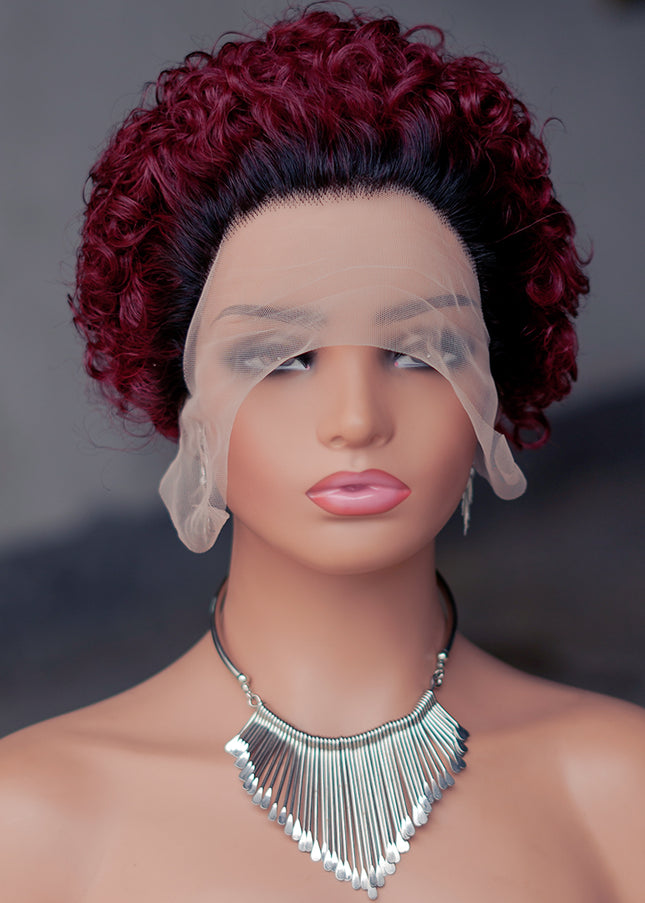 Pixie Cut Wig 13*1 lace part ---JK2016---T1B/99#---buy 1 get 2