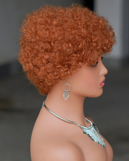 Machine made pixie cut wig---JK9032-#30---pay 1 get 2