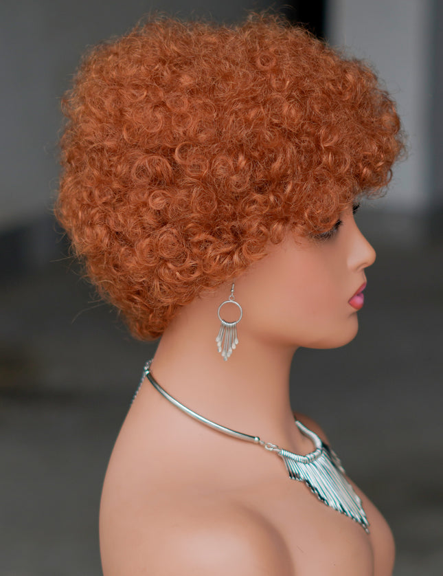 Machine made pixie cut wig---JK9032-#30---pay 1 get 2