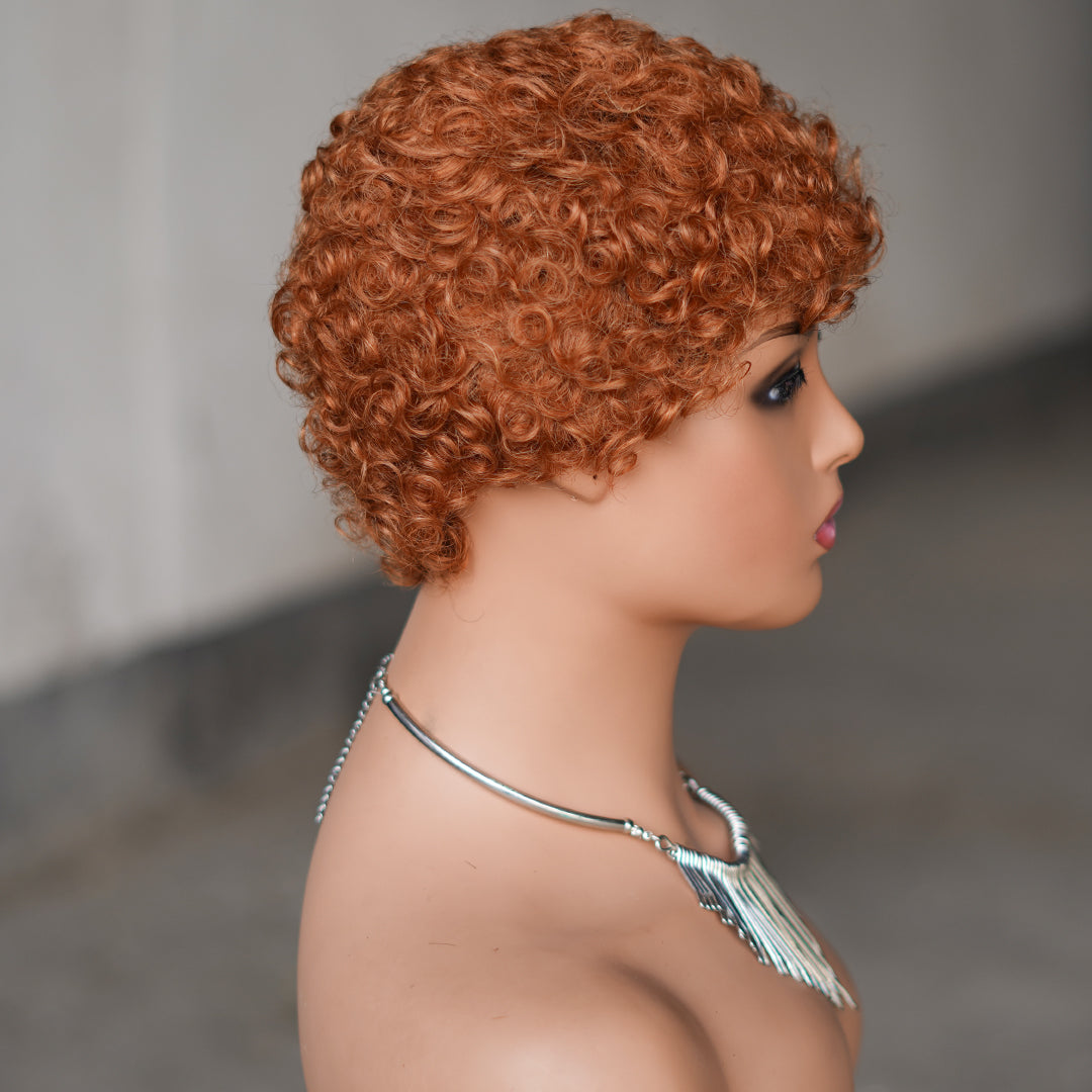 Machine made pixie cut wig---JK9044---#30---RMB 50