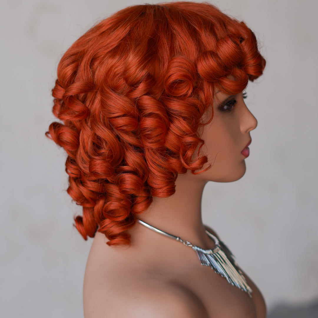 #350 color--full machine made wig with bang-ZZY031