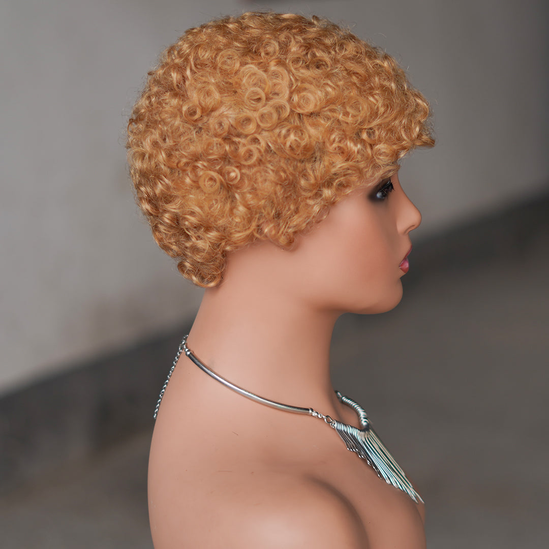 Machine made pixie cut wig---JK9044---#27---RMB 50