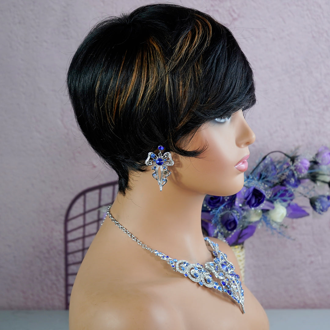 Machine made pixie cut wig---JK2214---RMB 61