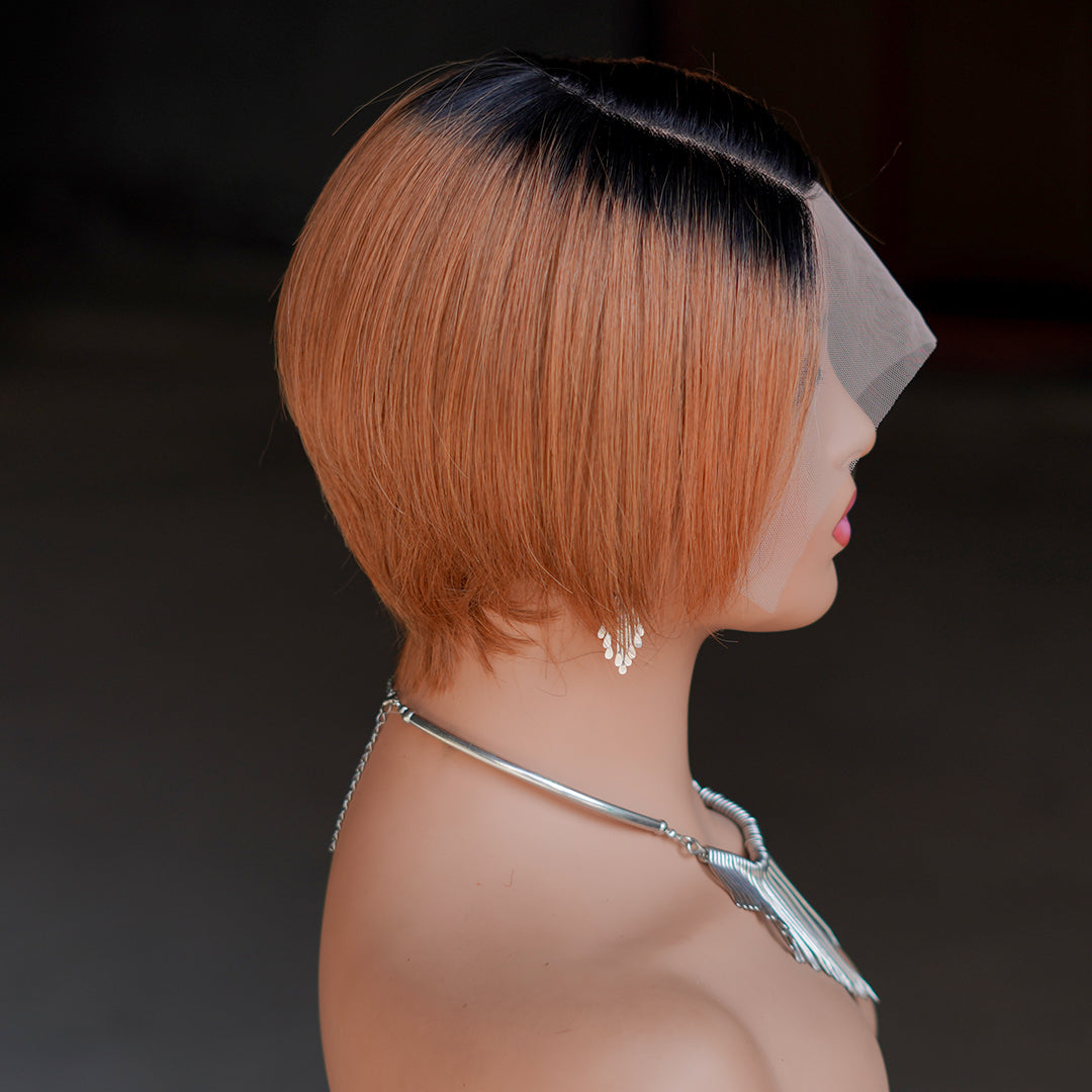 Pixie Cut Wig 13*4*1 lace part ---9164-1B/30#--RMB 120--100g