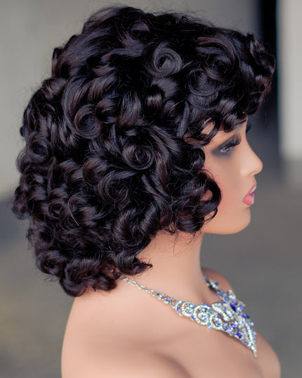 full machine made wig with bang-CX032-ZZY