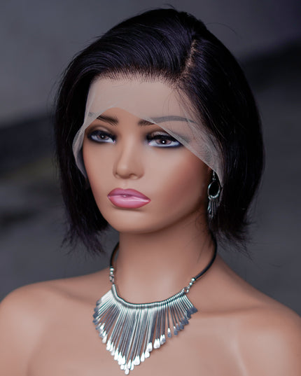 Pixie Cut Wig 13*4 lace part ---JK013--color 1B---pay 1 get 2