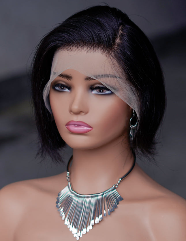 Pixie Cut Wig 13*4 lace part ---JK013--color 1B---pay 1 get 2