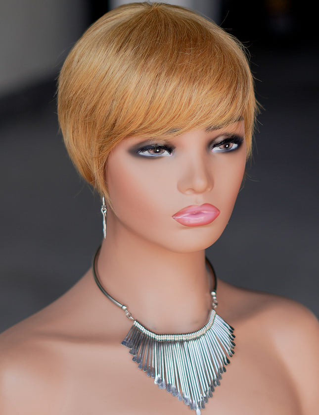 Machine made pixie cut wig---JK9069---#27---pay 1 get 2