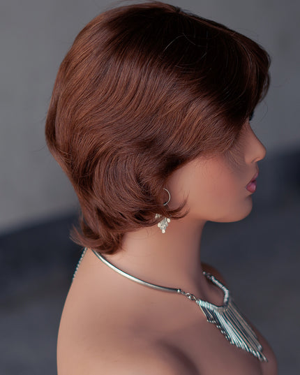 Machine made pixie cut wig---#4---JKF661---pay 1 get 2