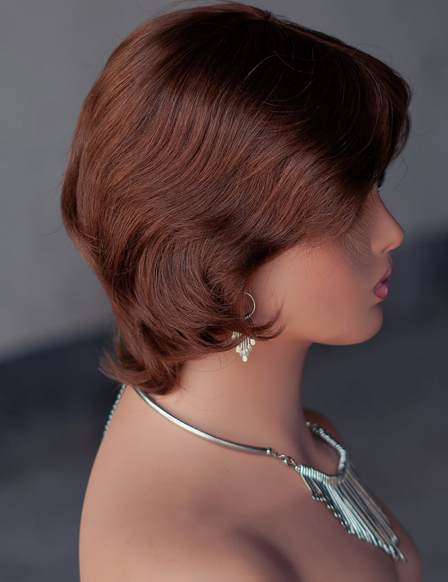 Machine made pixie cut wig---#4---JKF661---pay 1 get 2