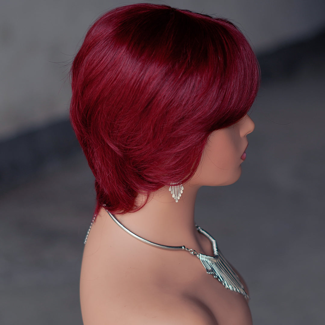 Machine made pixie cut wig---#99 ---RMB 58---JKF661