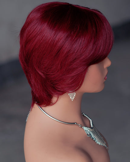 Machine made pixie cut wig---#99 --JKF661---pay 1 get 2