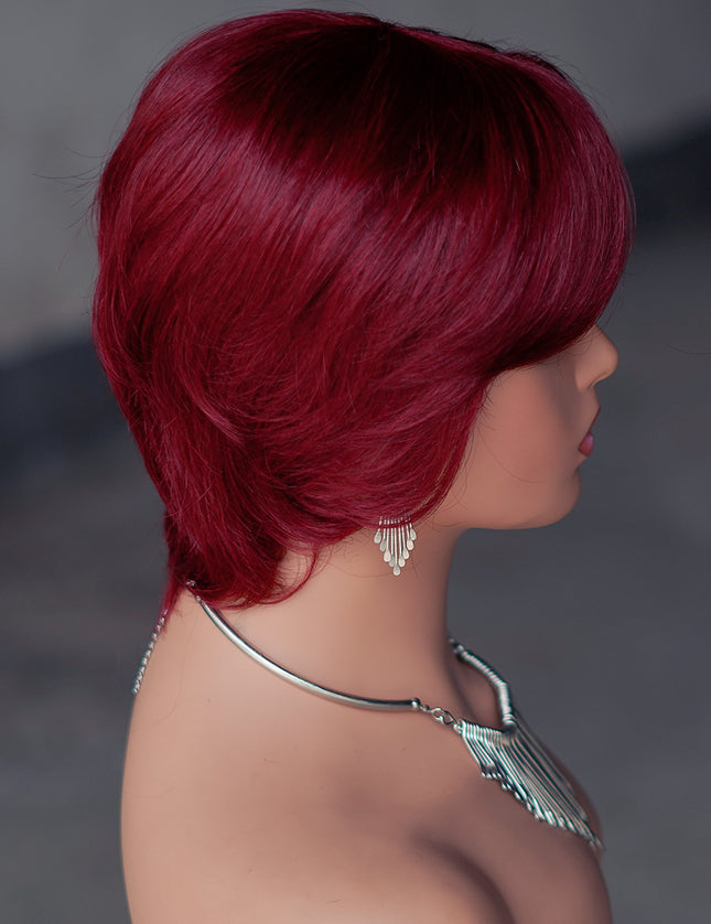 Machine made pixie cut wig---#99 --JKF661---pay 1 get 2