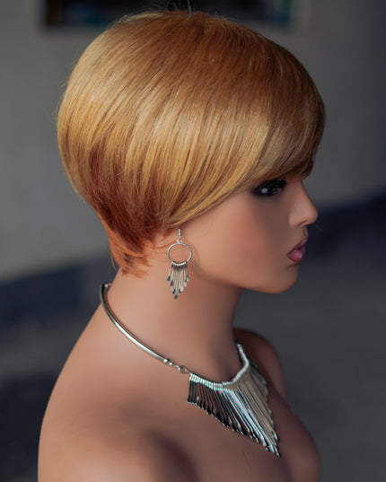 Machine made pixie cut wig--JK9182----#27/30-pay 1 get 2