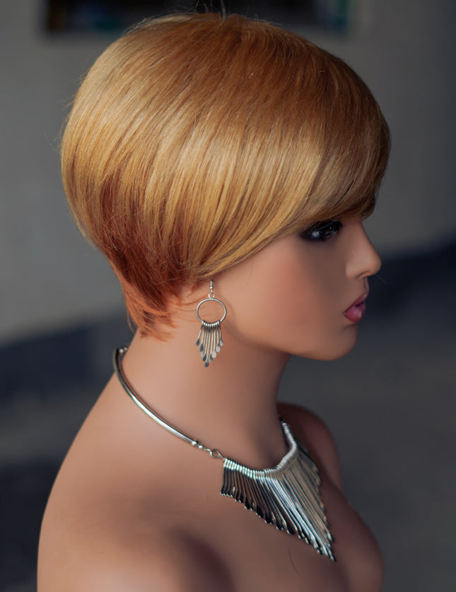 Machine made pixie cut wig--JK9182----#27/30-pay 1 get 2