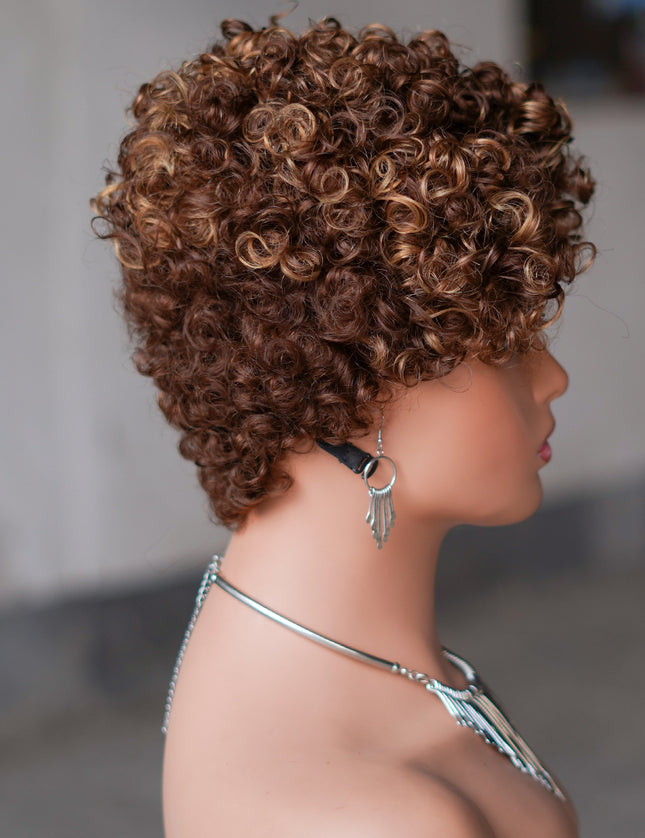 Machine made pixie cut wig---JK9042-#427-pay 1 get 2