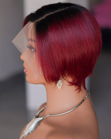 Pixie Cut Wig 13*4*1 lace part ---9164-1B/99#---pay 1 get 2