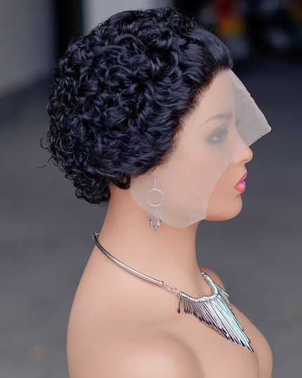 Pixie Cut WIG 13*1 lace part ---JK2016---1B#--buy 1 get 2