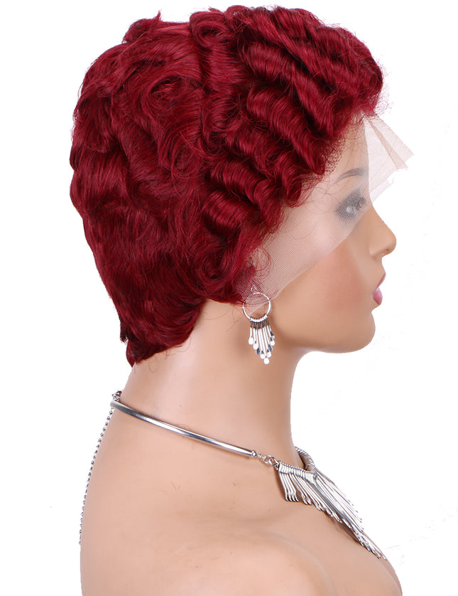 Pixie Cut Wig 13x4 lace Frontal #99---JK06