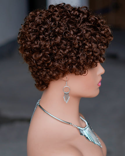 Machine made pixie cut wig--JK9042-#4-pay 1 get 2