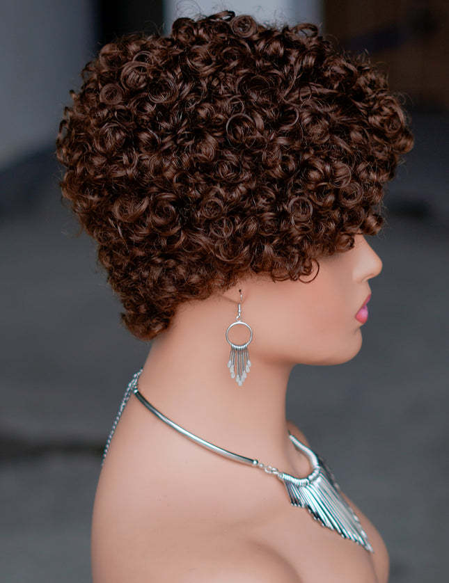 Machine made pixie cut wig--JK9042-#4-pay 1 get 2