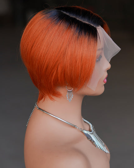 Pixie Cut Wig 13*4*1 lace part ---9164-1B/350#---pay 1 get 2