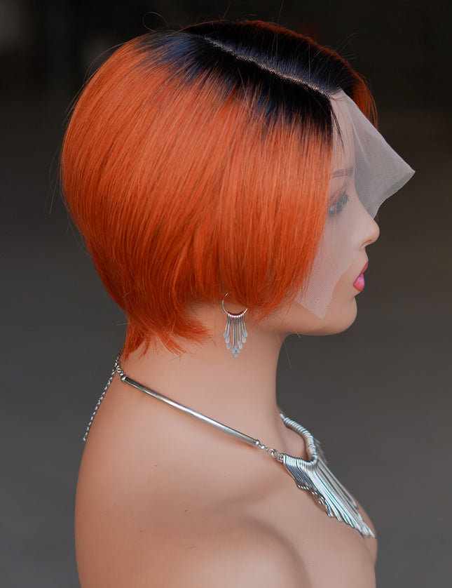 Pixie Cut Wig 13*4*1 lace part ---9164-1B/350#---pay 1 get 2
