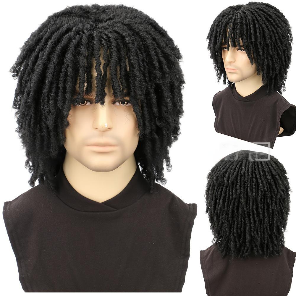 Fiber dread lock wigs for men-black